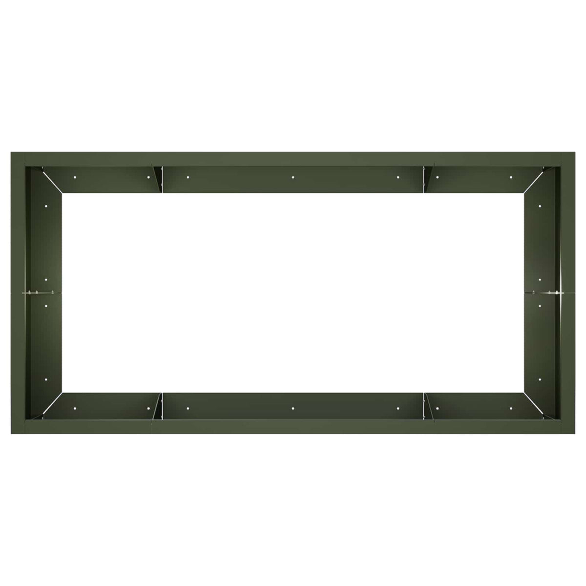 vidaXL Mur oporowy 6 szt. 200 x 100 x 30 cm Stal Oliwkowy zielony