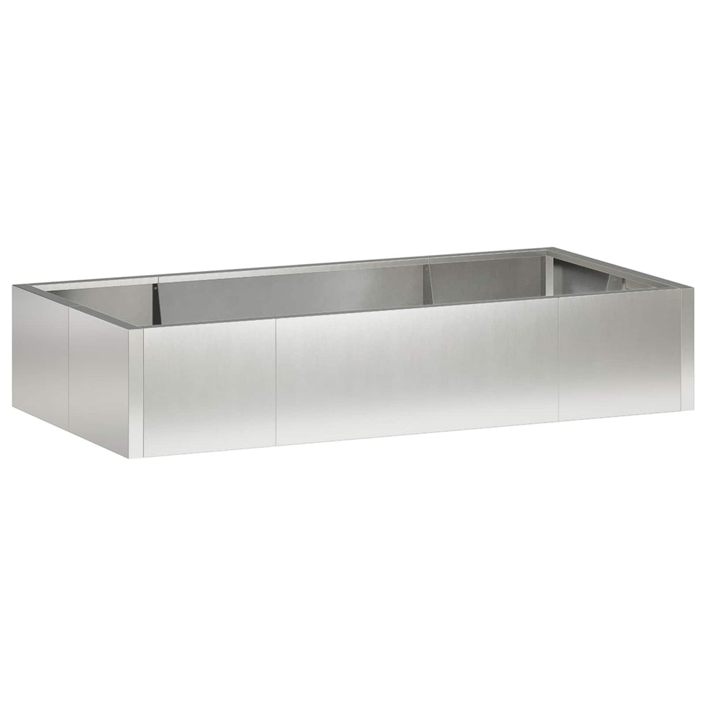 vidaXL Mur oporowy 6 szt. 200 x 100 x 30 cm Stal nierdzewna srebrny