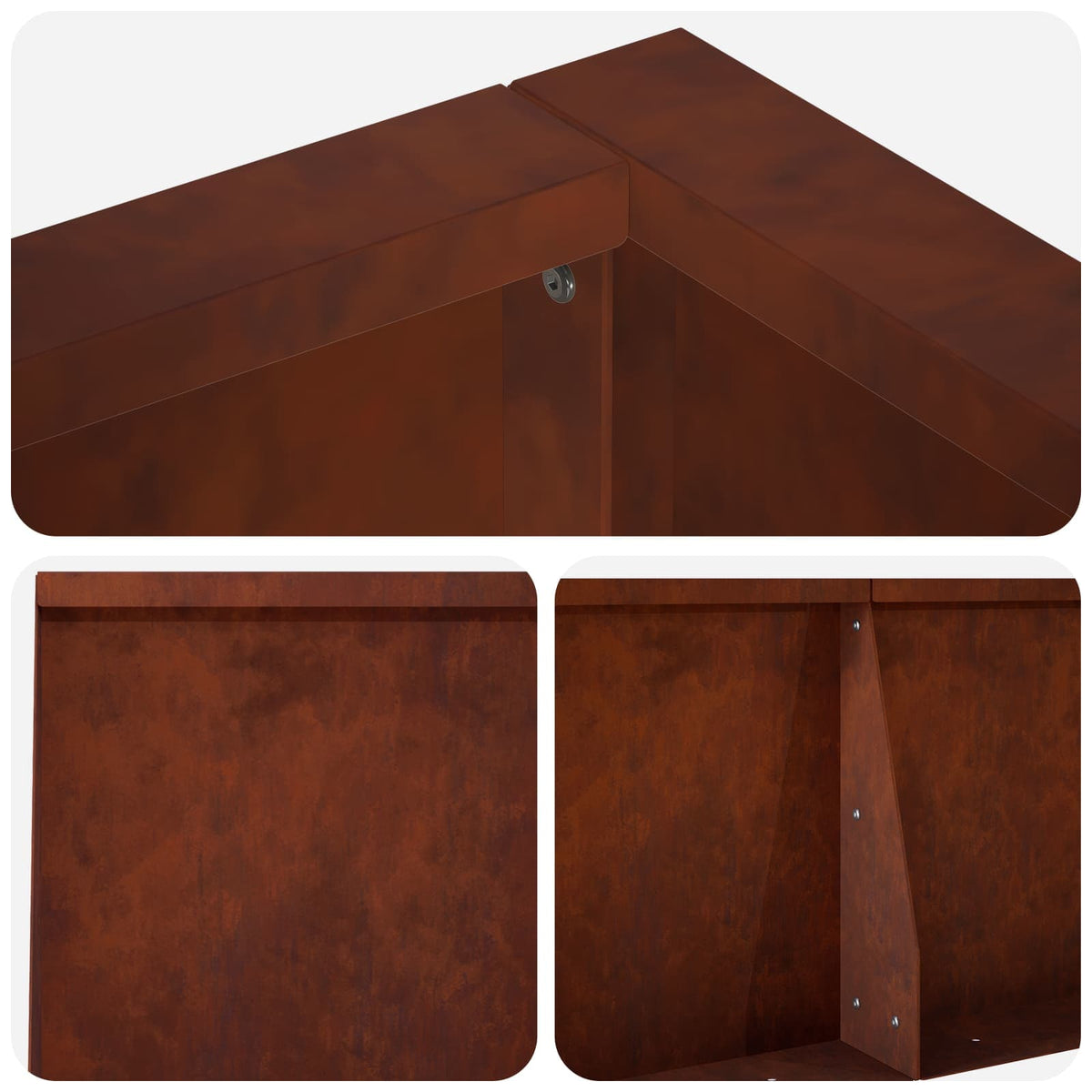vidaXL Mur oporowy 6 szt. 200 x 100 x 30 cm Stal kortenowska Rdzawy