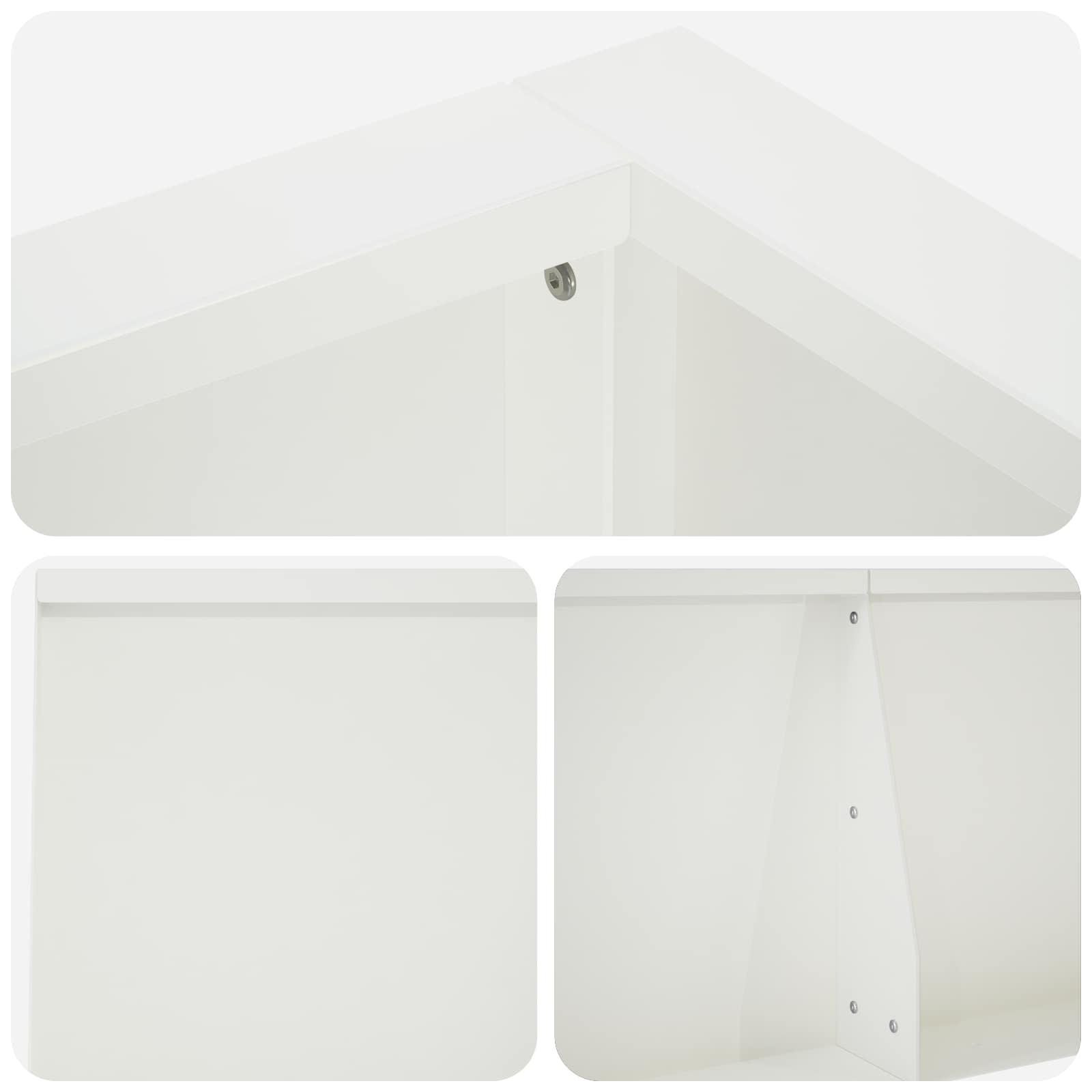 vidaXL Mur oporowy 6 szt. 200 x 100 x 40 cm Stal Biały