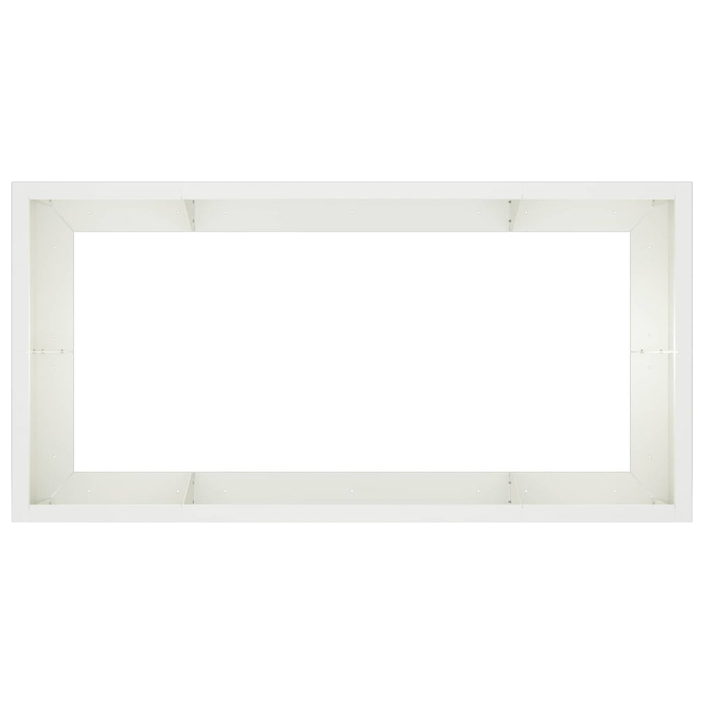 vidaXL Mur oporowy 6 szt. 200 x 100 x 40 cm Stal Biały