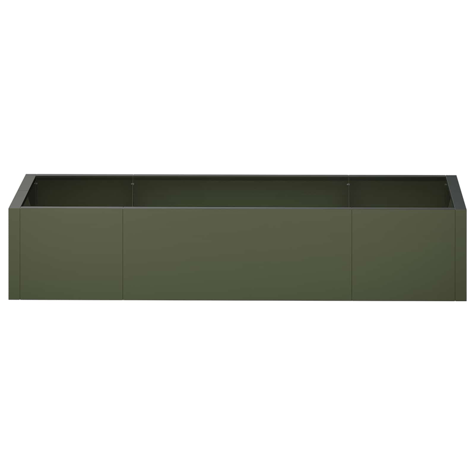 vidaXL Mur oporowy 6 szt. 200 x 100 x 40 cm Stal Oliwkowy zielony