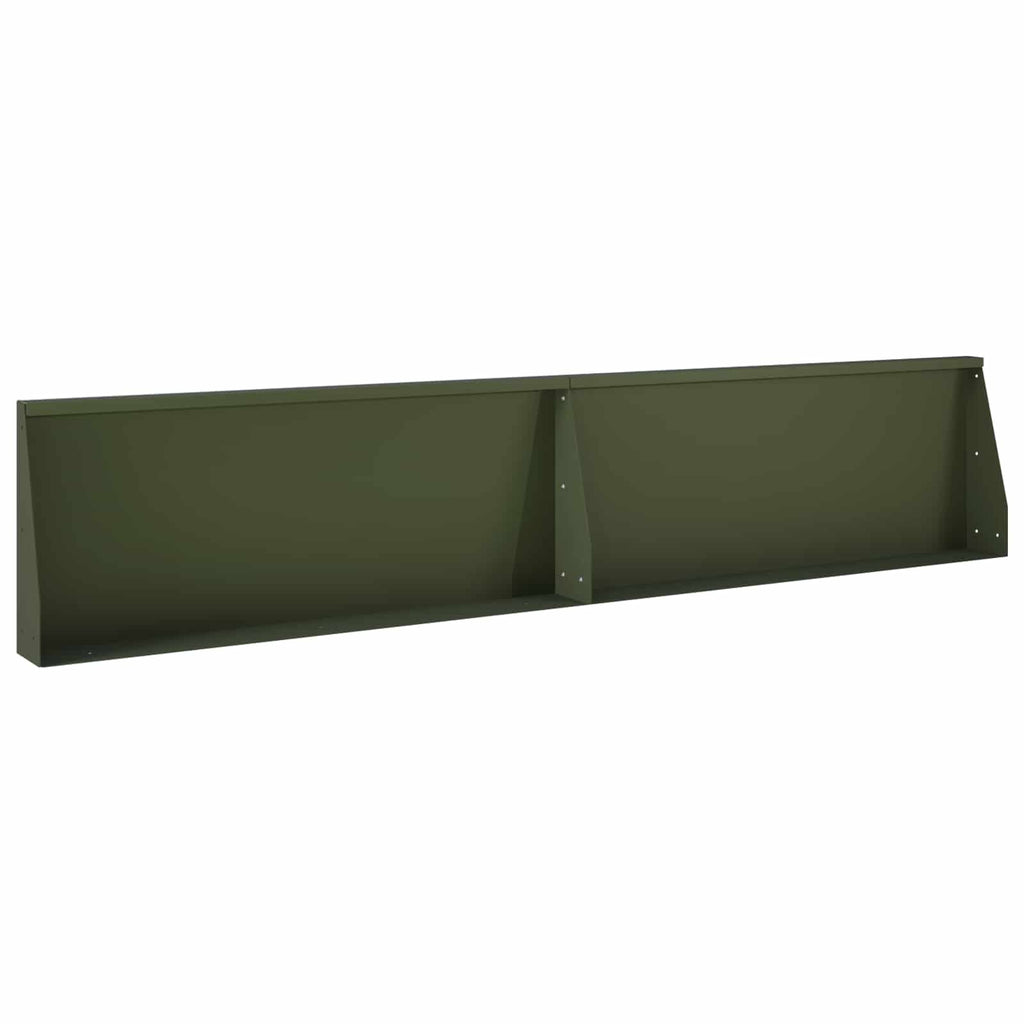 vidaXL Mur oporowy 6 szt. 200 x 100 x 50 cm Stal Oliwkowy zielony