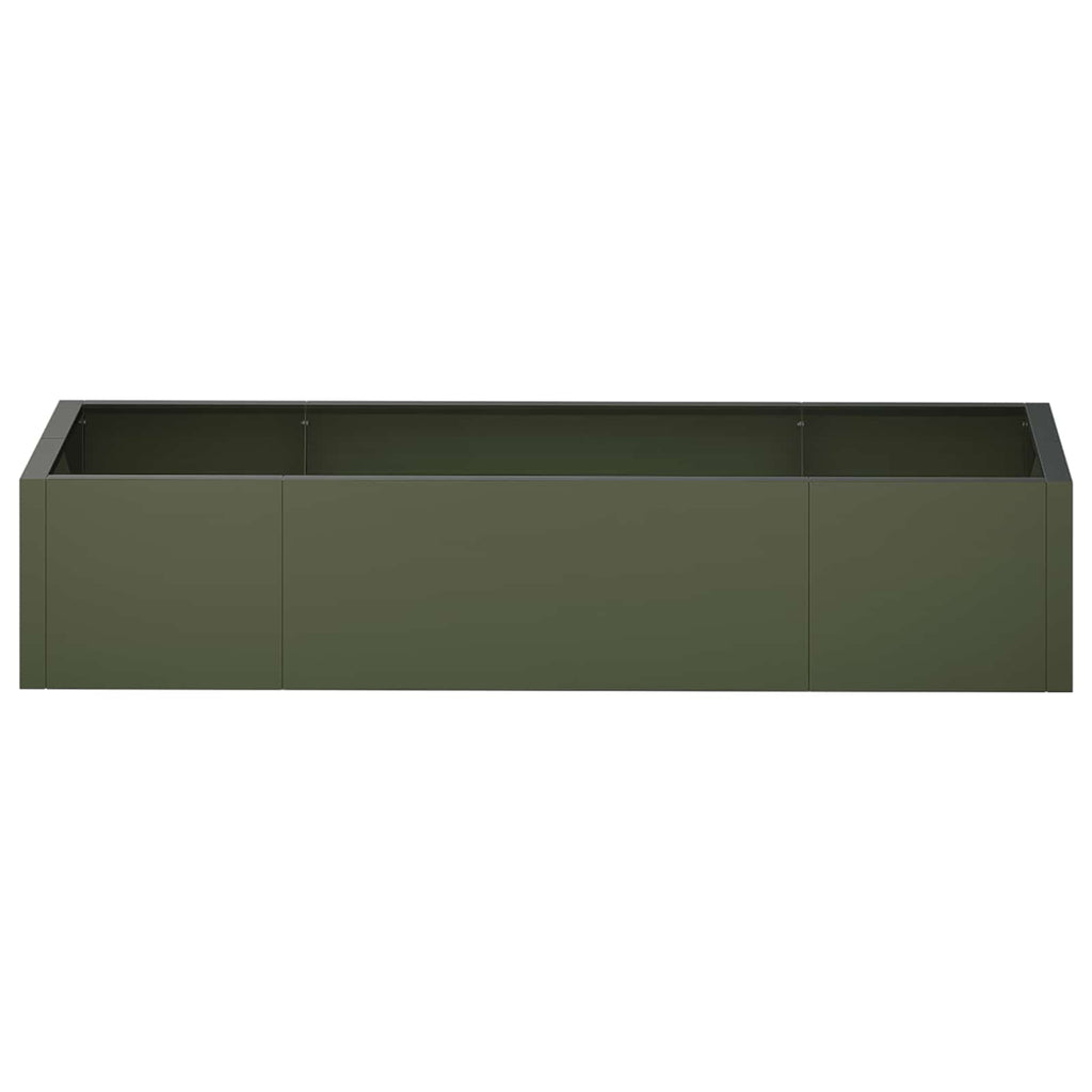 vidaXL Mur oporowy 6 szt. 200 x 100 x 50 cm Stal Oliwkowy zielony