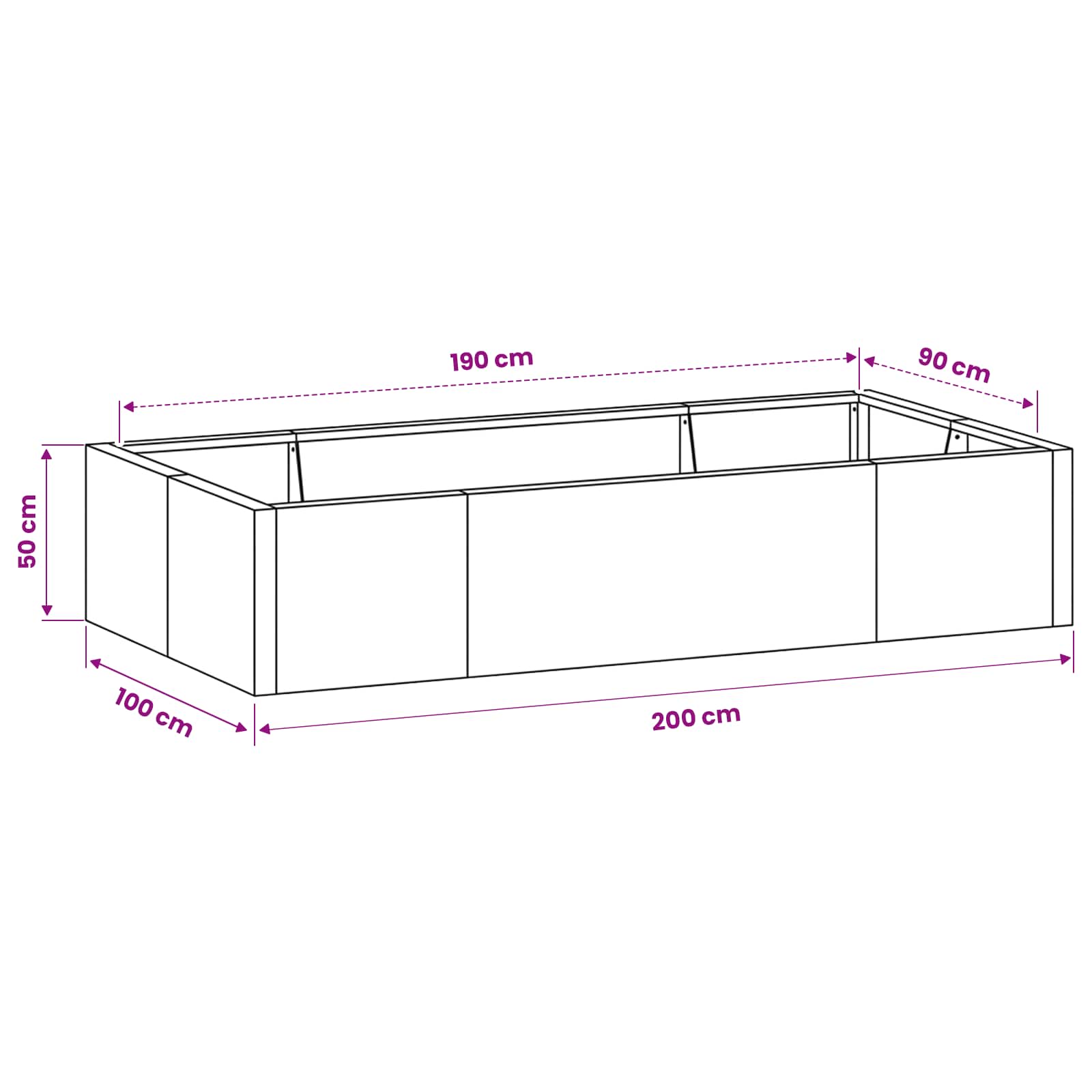 vidaXL Mur oporowy 6 szt. 200 x 100 x 50 cm Stal nierdzewna srebrny