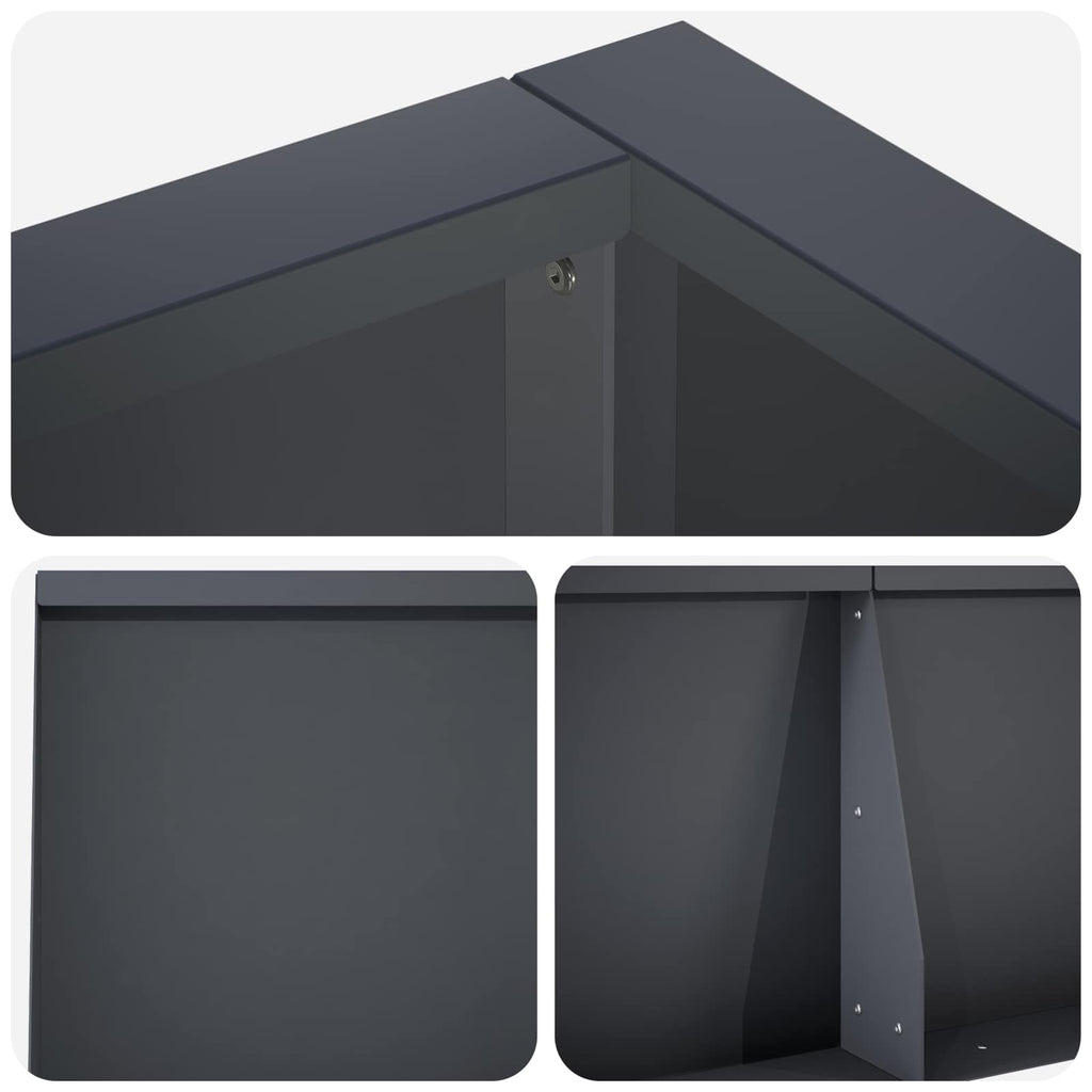vidaXL Mur oporowy 8 szt. 300 x 100 x 30 cm Stal antracytowy