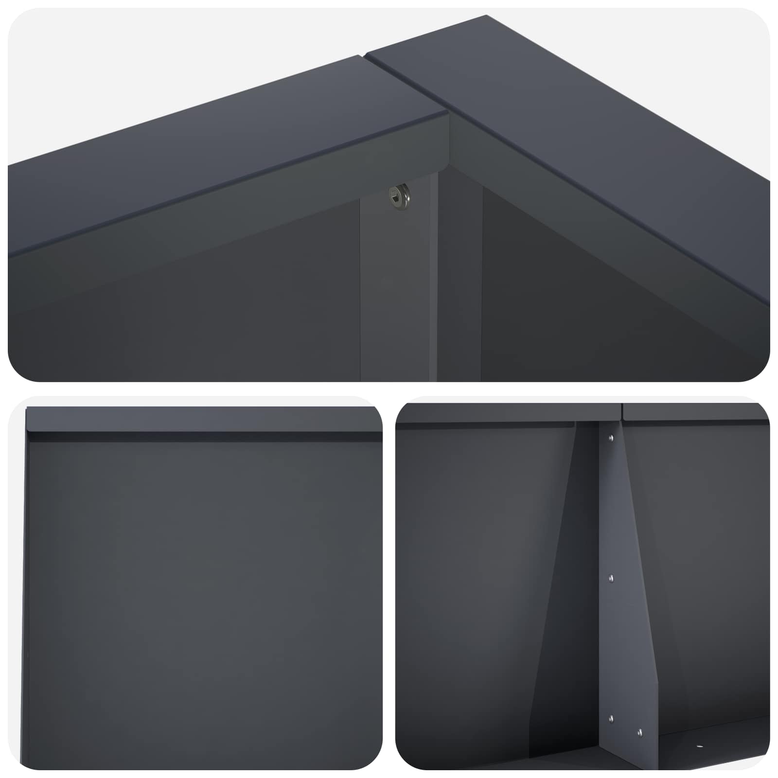 vidaXL Mur oporowy 8 szt. 300 x 100 x 30 cm Stal antracytowy