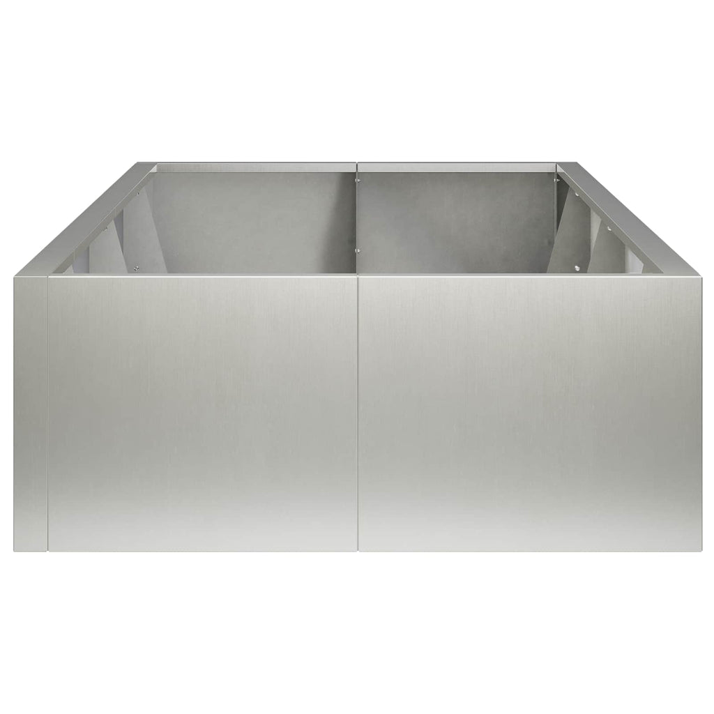 vidaXL Mur oporowy 8 szt. 300 x 100 x 30 cm Stal nierdzewna srebrny