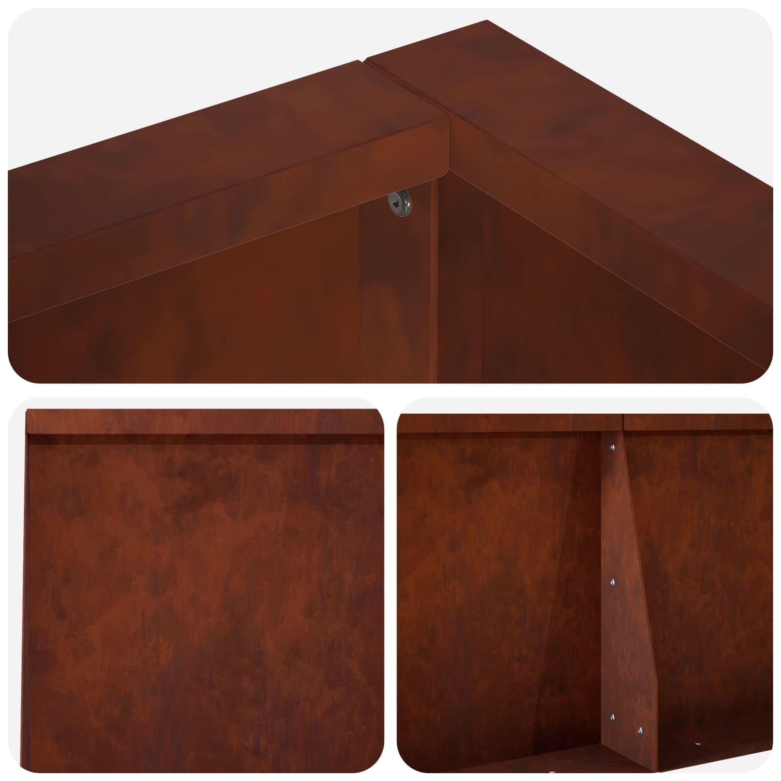 vidaXL Mur oporowy 8 szt. 300 x 100 x 30 cm Stal kortenowska Rdzawy