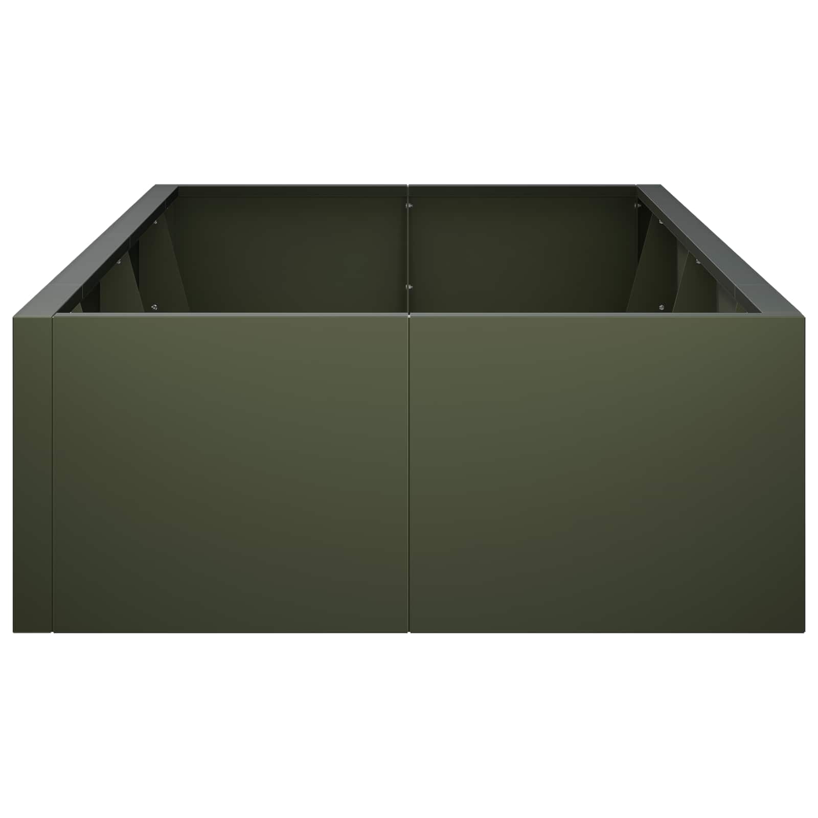 vidaXL Mur oporowy 8 szt. 300 x 100 x 40 cm Stal Oliwkowy zielony
