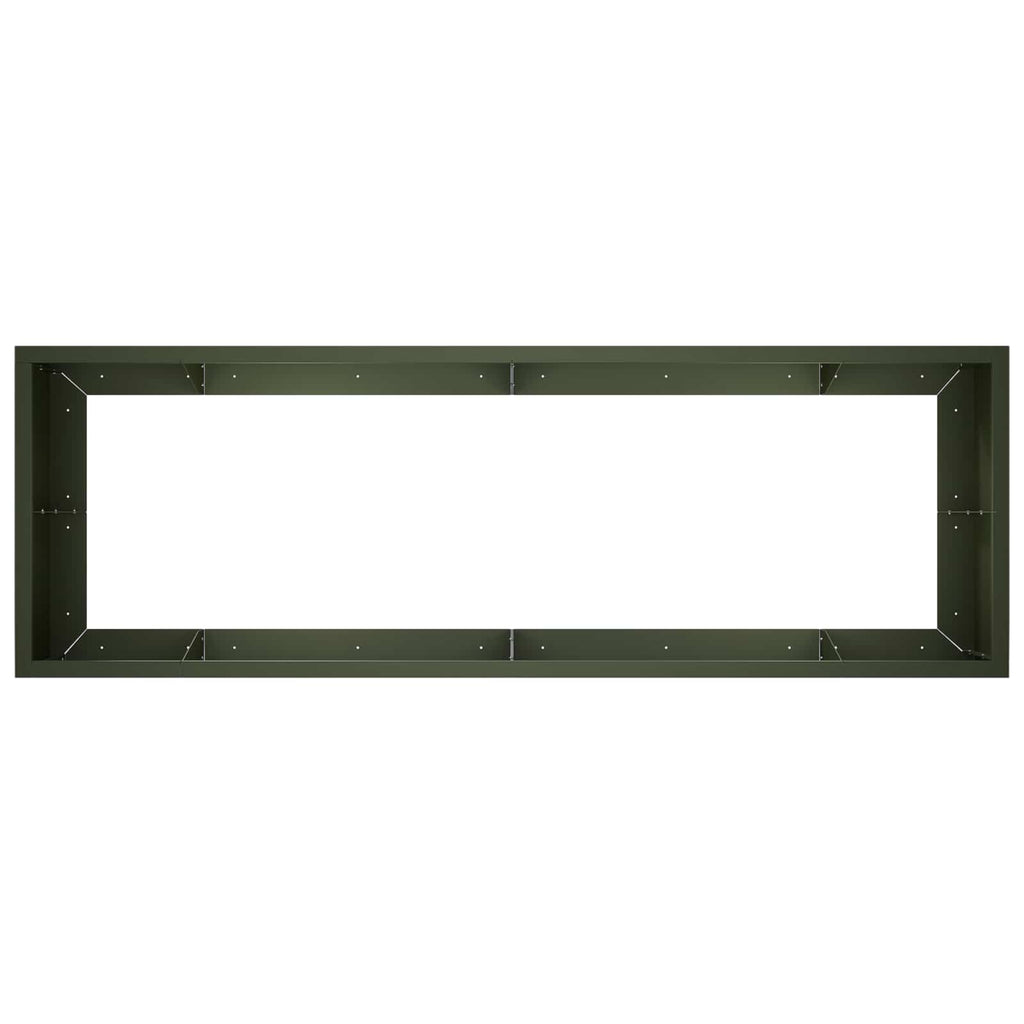 vidaXL Mur oporowy 8 szt. 300 x 100 x 40 cm Stal Oliwkowy zielony