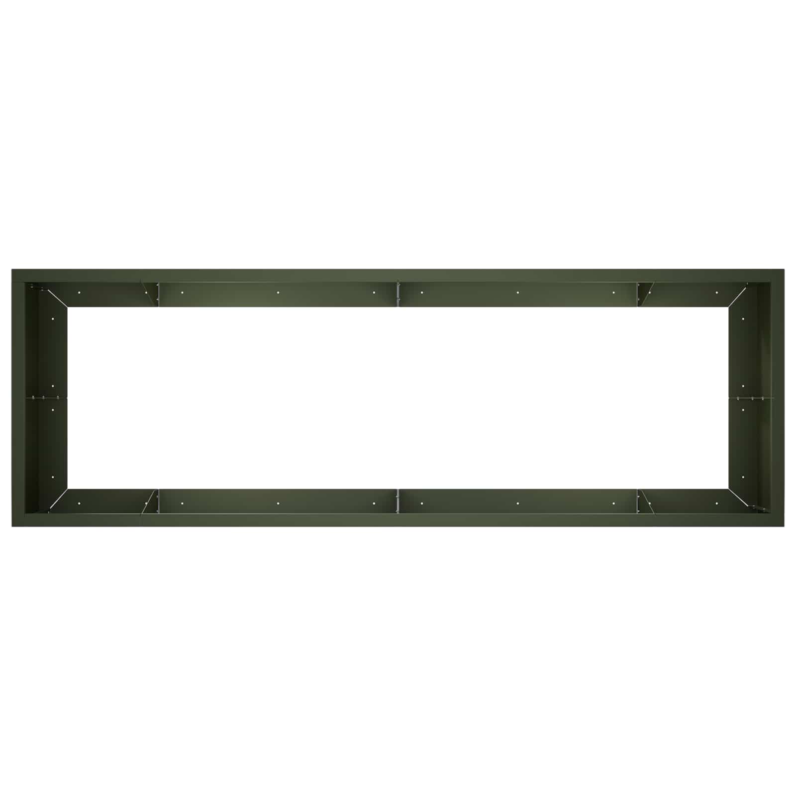 vidaXL Mur oporowy 8 szt. 300 x 100 x 40 cm Stal Oliwkowy zielony