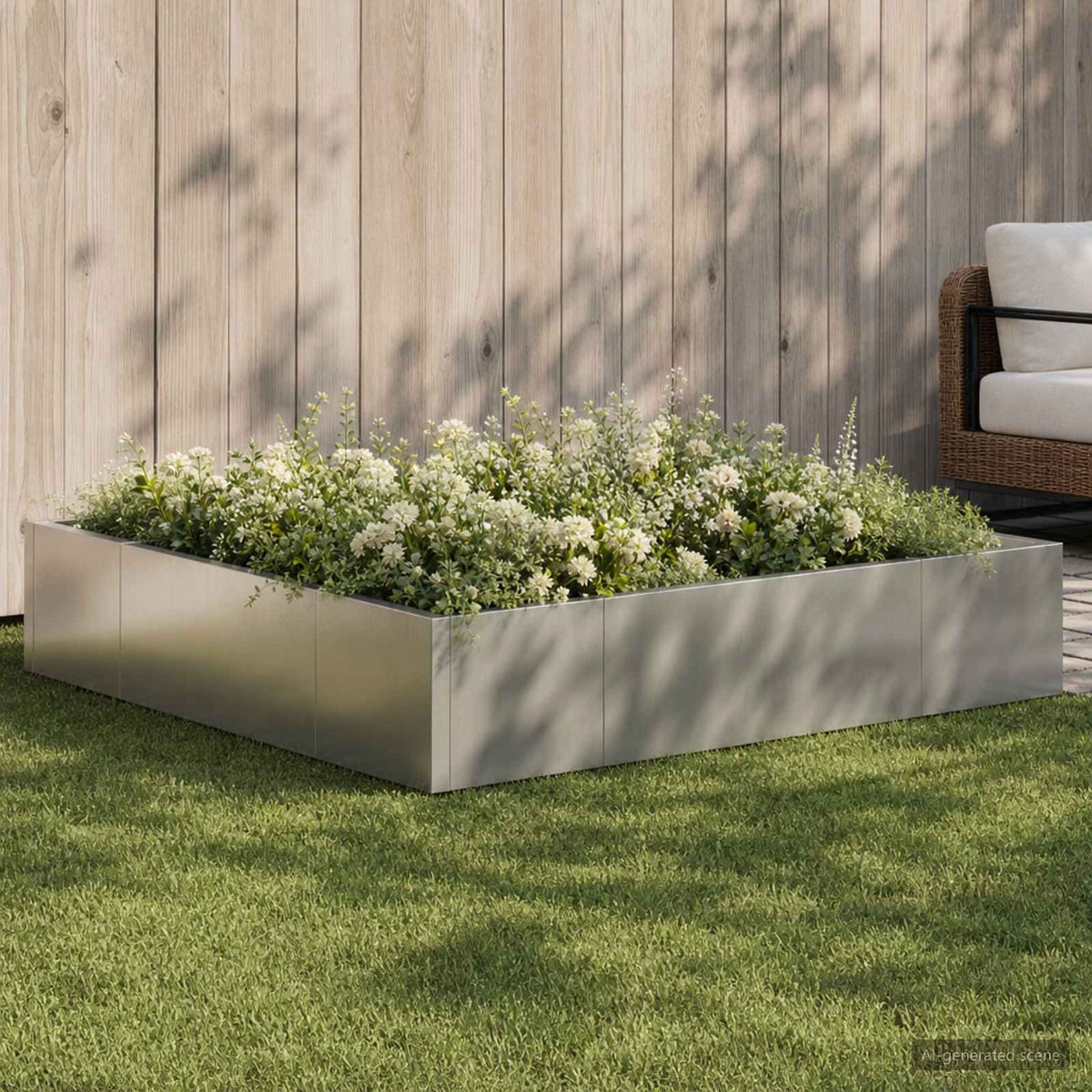 vidaXL Mur oporowy 8 szt. 300 x 100 x 40 cm Stal nierdzewna srebrny