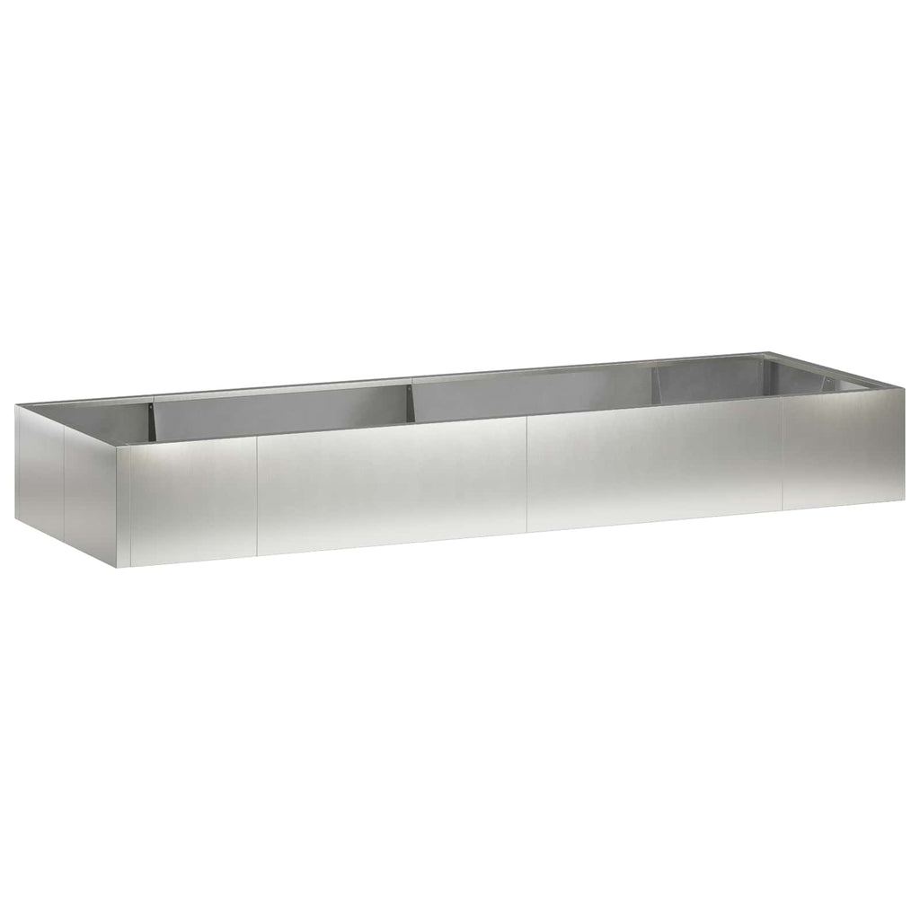 vidaXL Mur oporowy 8 szt. 300 x 100 x 40 cm Stal nierdzewna srebrny