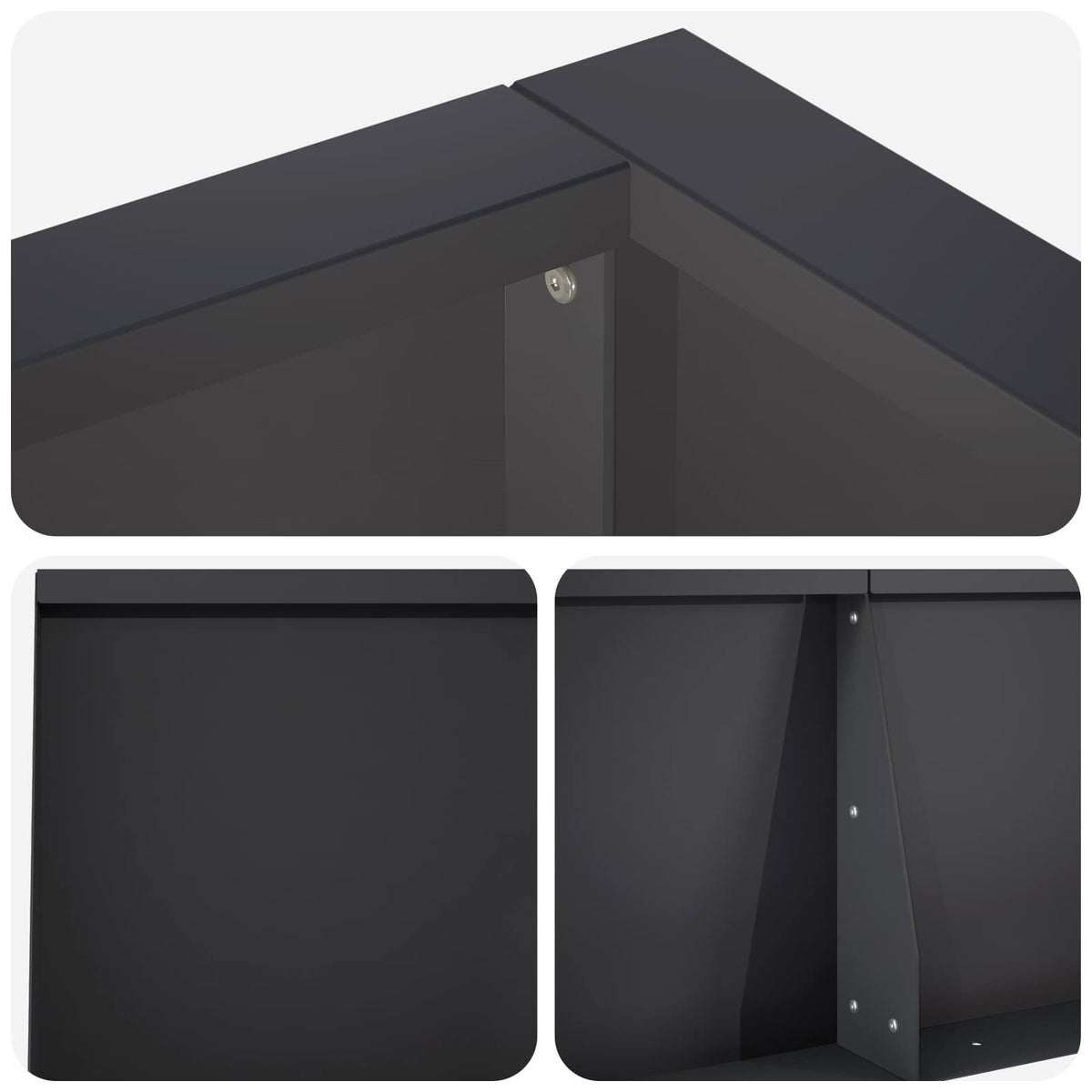 vidaXL Mur oporowy 8 szt. 300 x 100 x 50 cm Stal Czarny