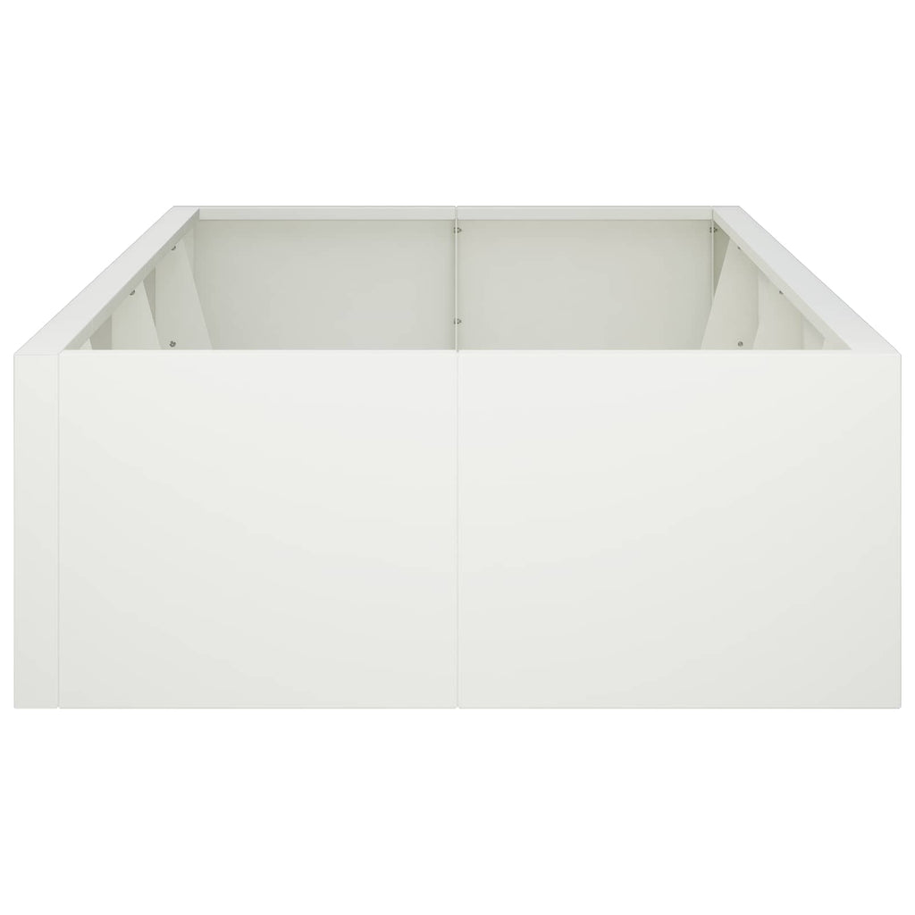 vidaXL Mur oporowy 8 szt. 300 x 100 x 50 cm Stal Biały