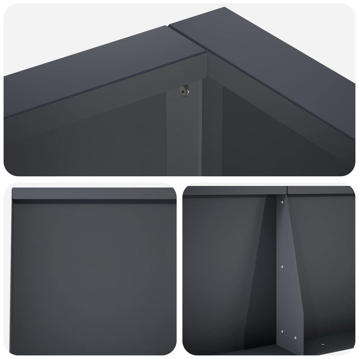 vidaXL Mur oporowy 8 szt. 300 x 100 x 50 cm Stal antracytowy