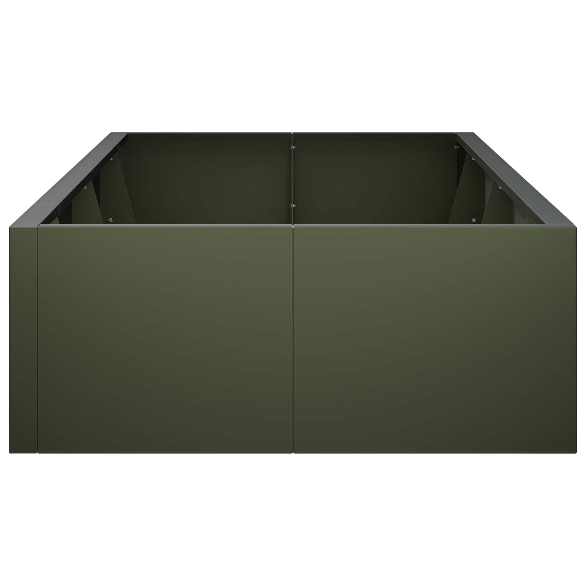vidaXL Mur oporowy 8 szt. 300 x 100 x 50 cm Stal Oliwkowy zielony