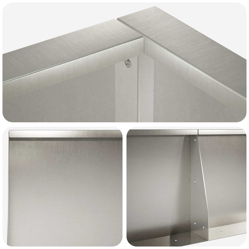 vidaXL Mur oporowy 8 szt. 300 x 100 x 50 cm Stal nierdzewna srebrny