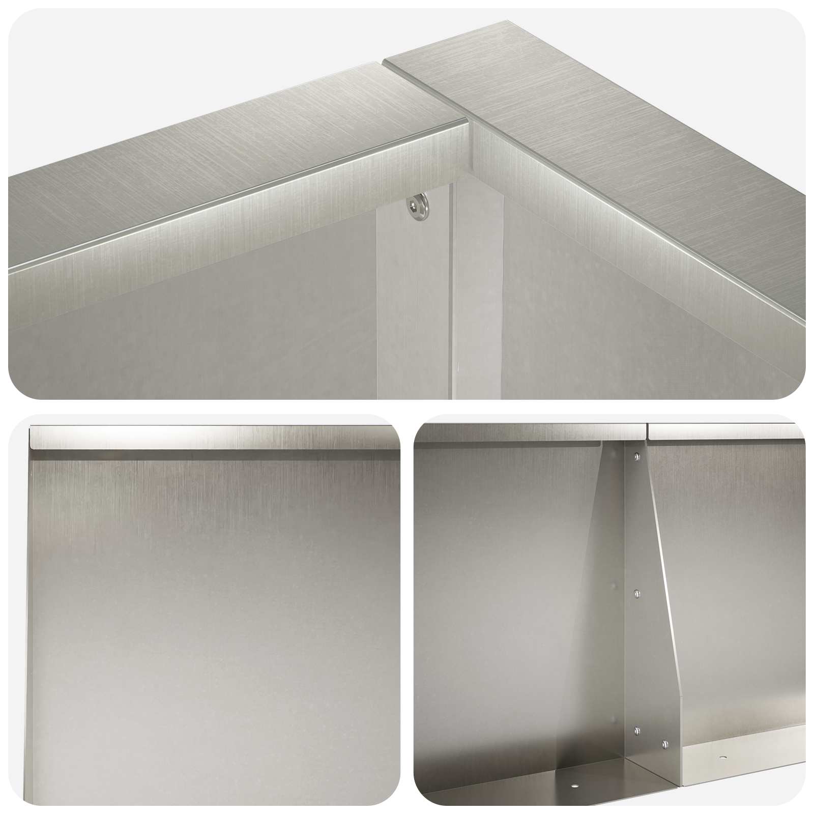 vidaXL Mur oporowy 8 szt. 300 x 100 x 50 cm Stal nierdzewna srebrny