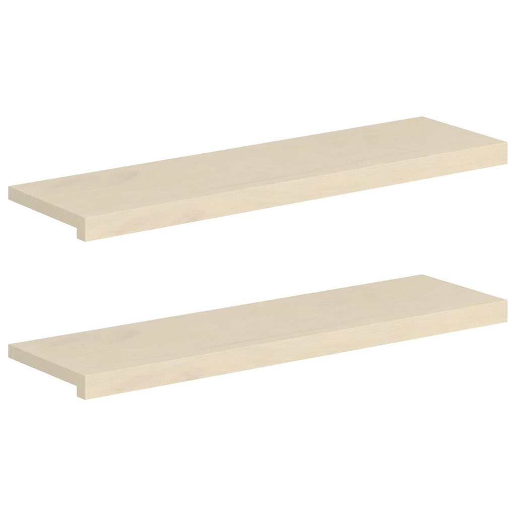 vidaXL Stopień 2 szt. 90 x 25 x 2 cm Biały Dąb lite