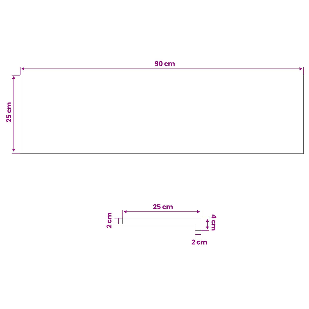 vidaXL Stopień 2 szt. 90 x 25 x 2 cm brązowy Dąb lite