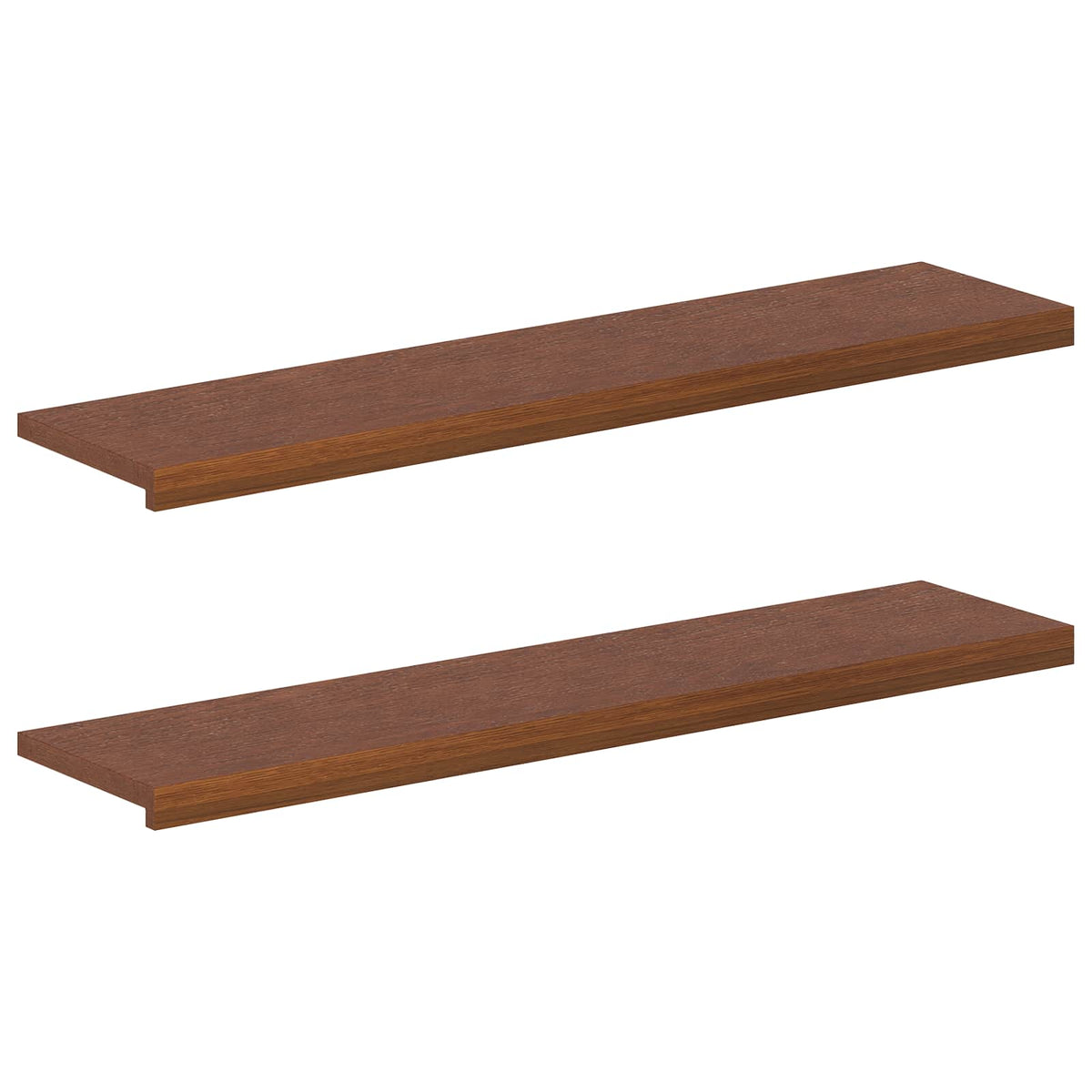 vidaXL Stopień 2 szt. 120 x 25 x 2 cm Ciemny brąz Dąb lite