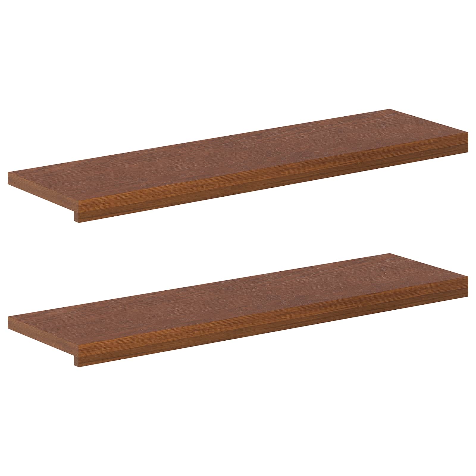 vidaXL Stopień 2 szt. 90 x 30 x 2 cm Ciemny brąz Dąb lite