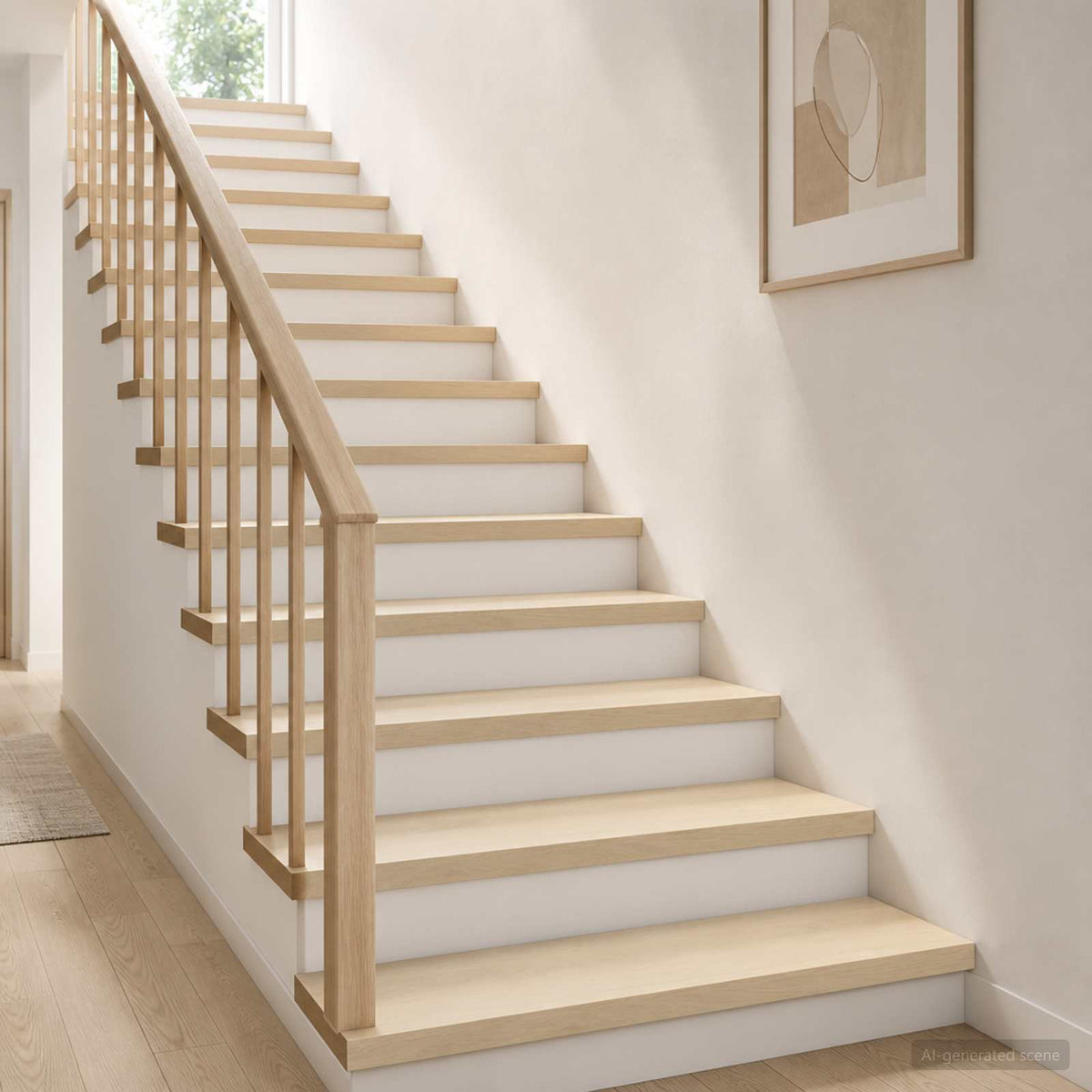 vidaXL Stopień 4 szt. 70 x 30 x 2 cm Biały Dąb lite