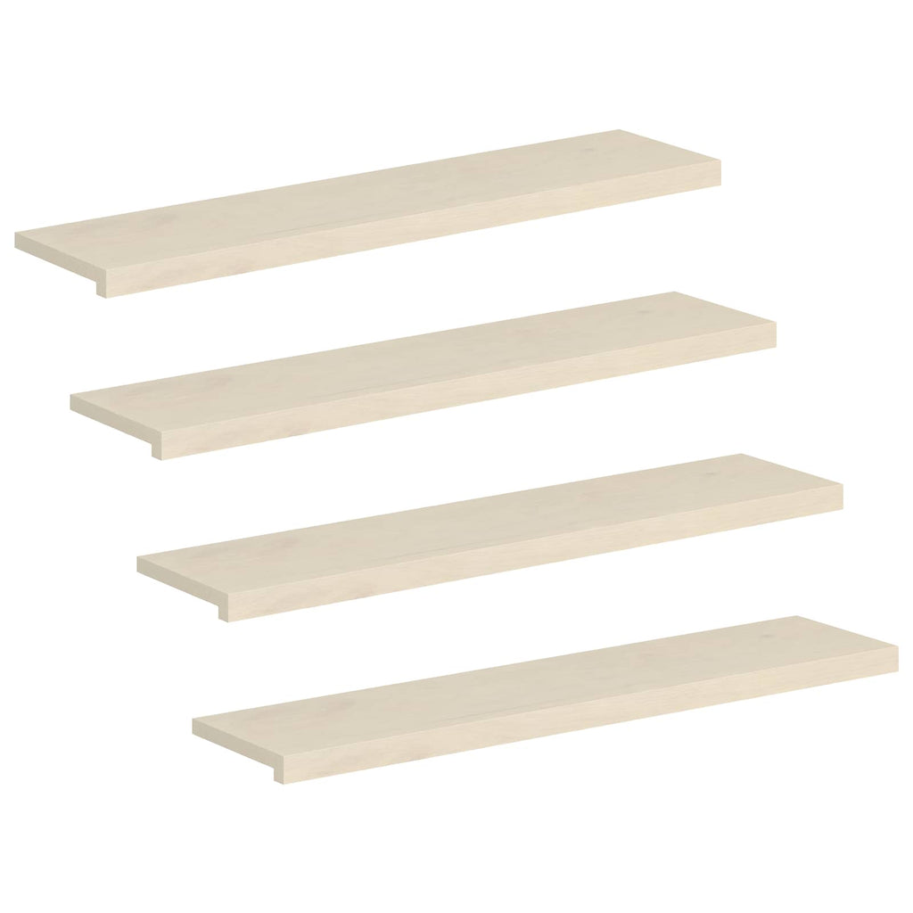 vidaXL Stopień 4 szt. 110 x 25 x 2 cm Biały Dąb lite
