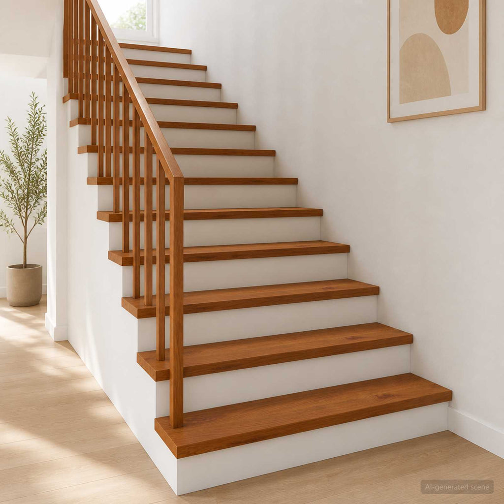 vidaXL Stopień 4 szt. 80 x 30 x 2 cm brązowy Dąb lite