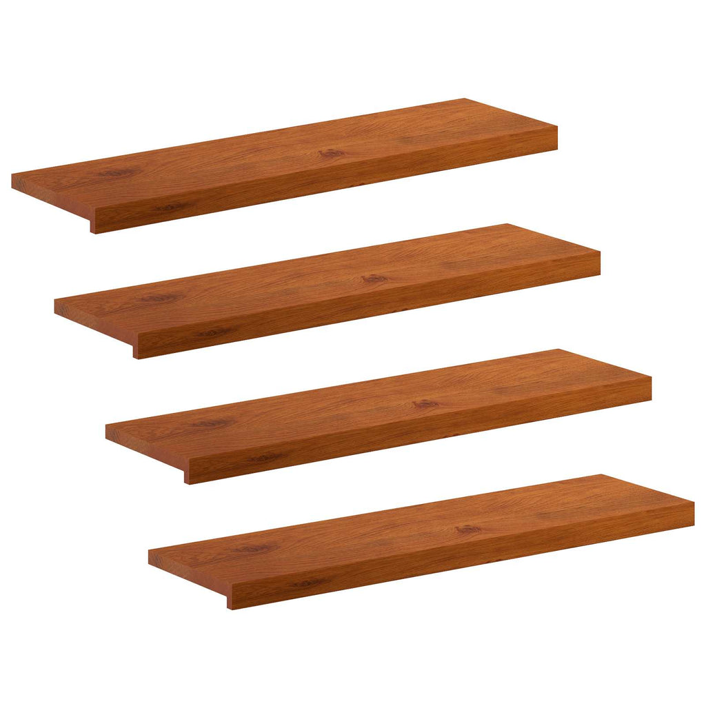 vidaXL Stopień 4 szt. 90 x 25 x 2 cm brązowy Dąb lite