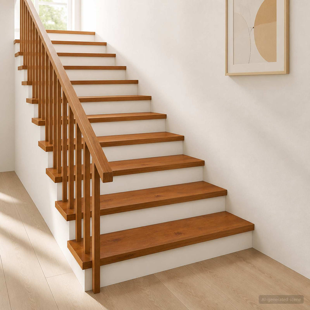 vidaXL Stopień 4 szt. 120 x 30 x 2 cm brązowy Dąb lite