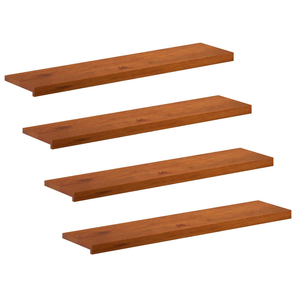 vidaXL Stopień 4 szt. 120 x 25 x 2 cm brązowy Dąb lite