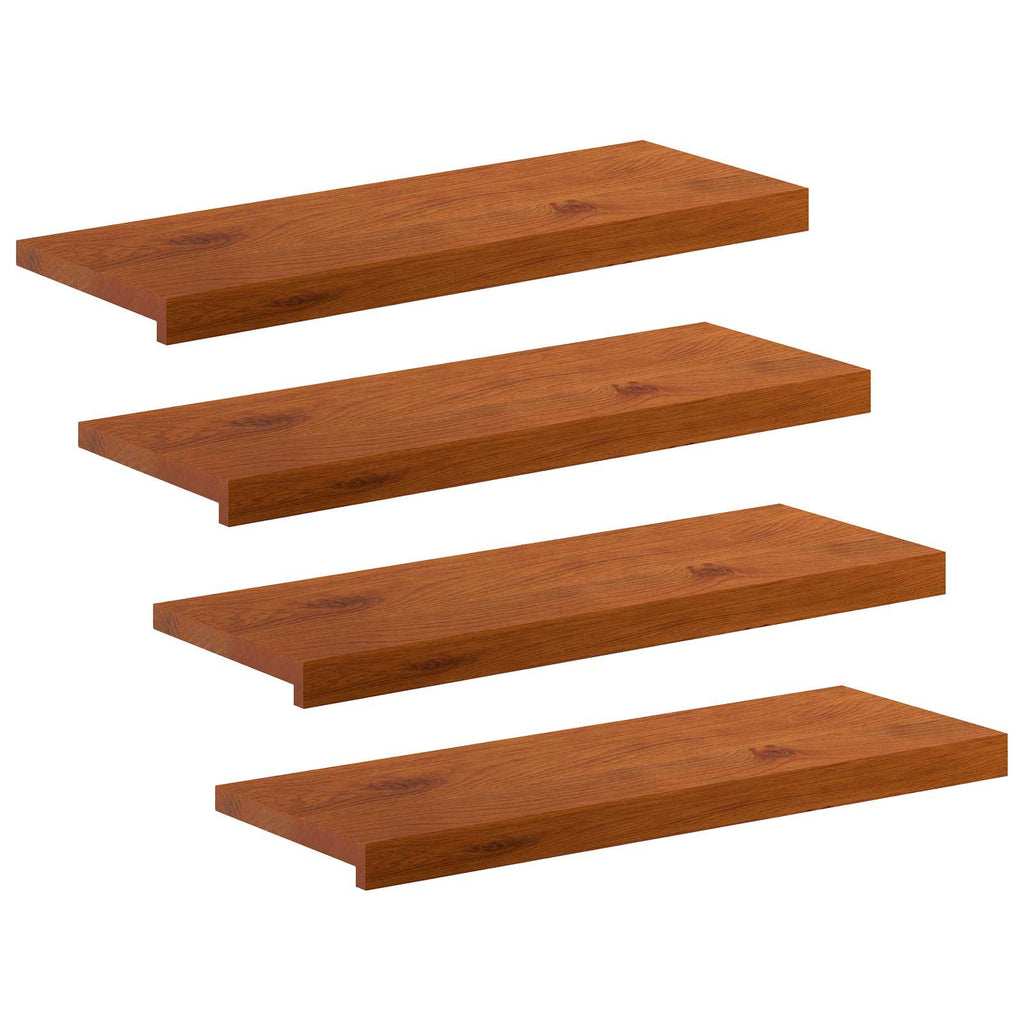 vidaXL Stopień 4 szt. 80 x 30 x 2 cm brązowy Dąb lite