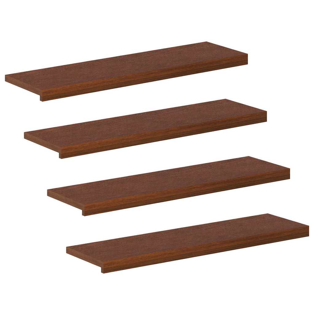 vidaXL Stopień 4 szt. 90 x 25 x 2 cm Ciemny brąz Dąb lite