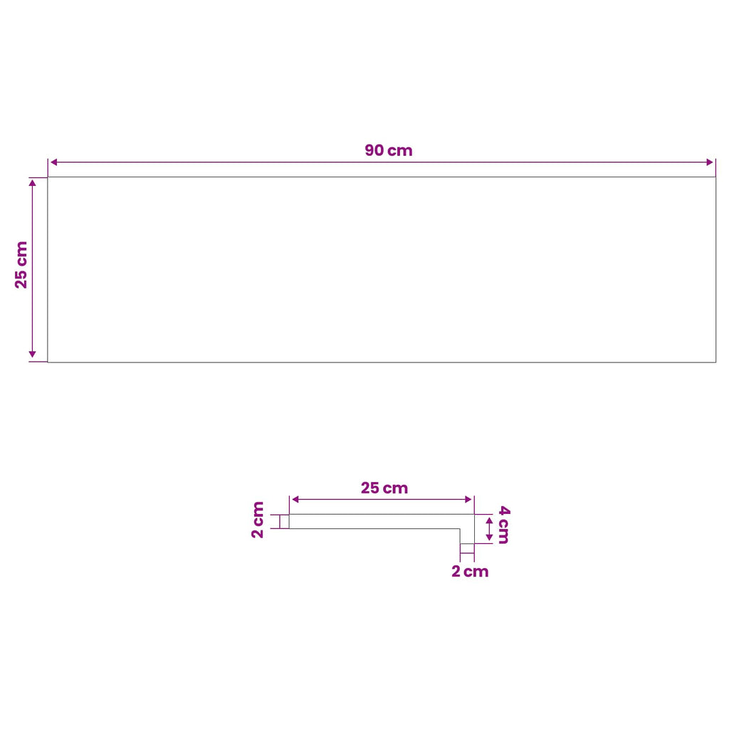 vidaXL Stopień 4 szt. 90 x 25 x 2 cm Ciemny brąz Dąb lite