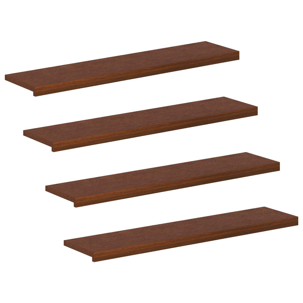 vidaXL Stopień 4 szt. 120 x 30 x 2 cm Ciemny brąz Dąb lite