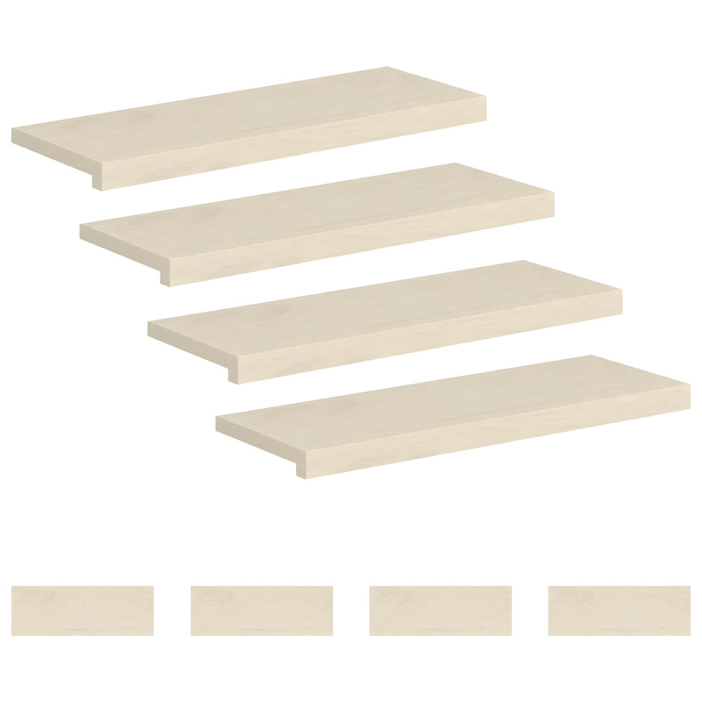 vidaXL Stopień 8 szt. 70 x 30 x 2 cm Biały Dąb lite