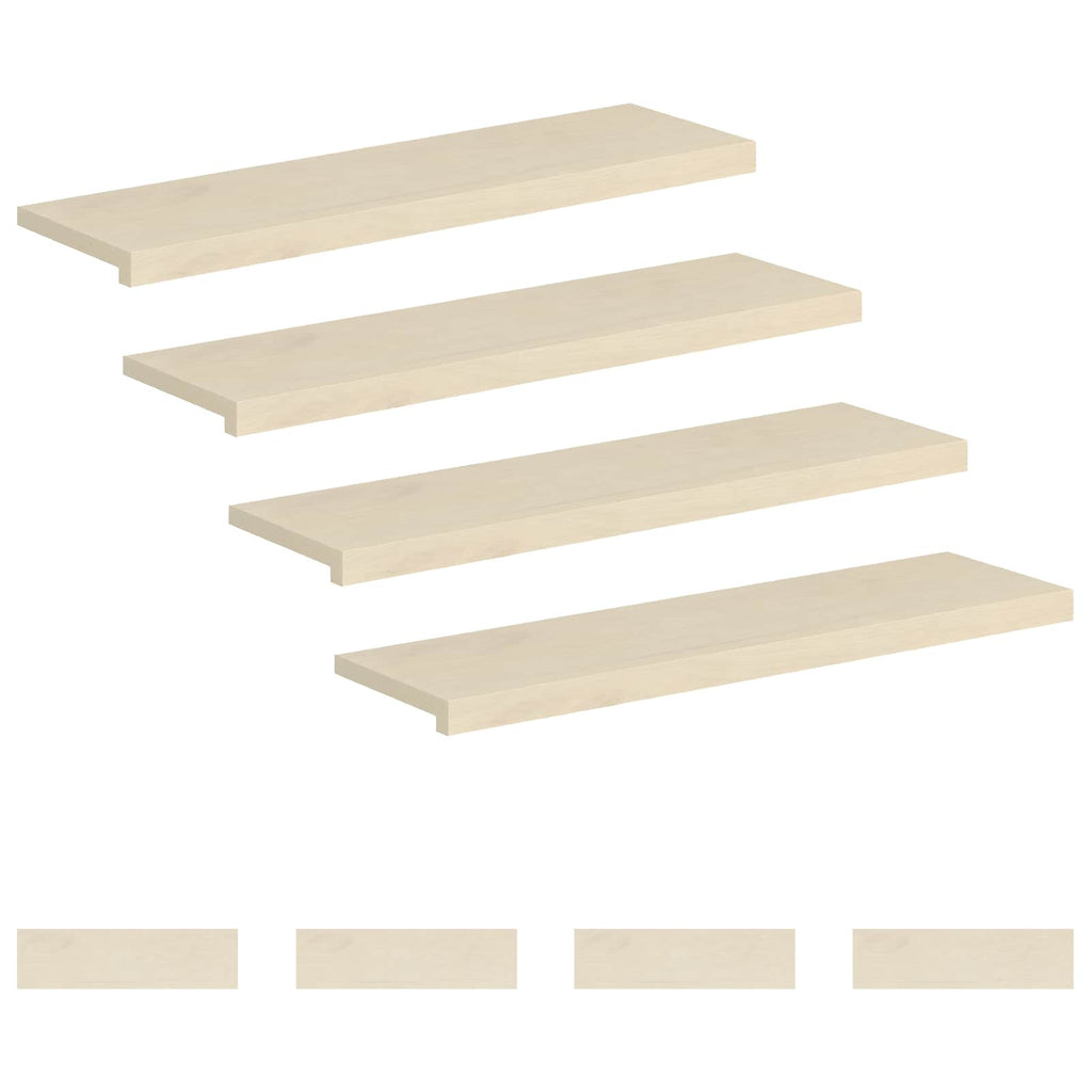 vidaXL Stopień 8 szt. 100 x 30 x 2 cm Biały Dąb lite