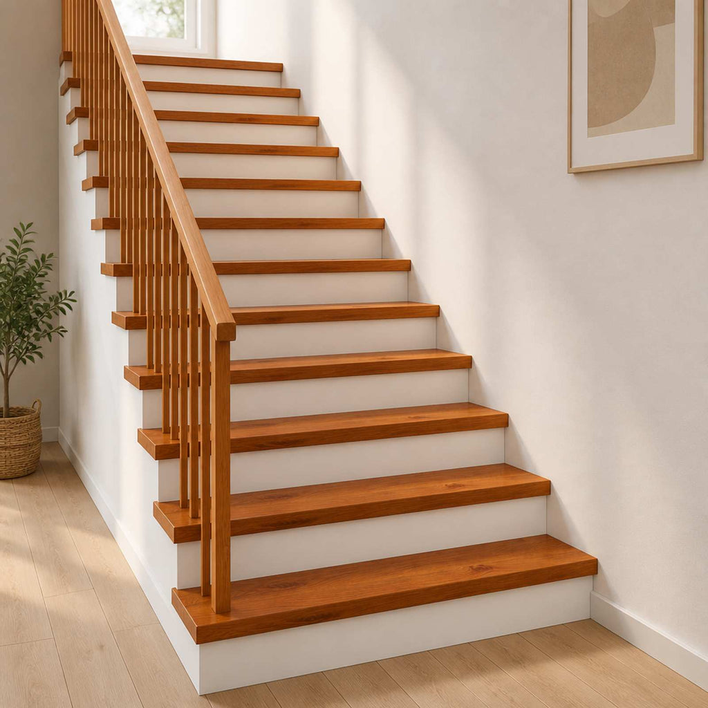 vidaXL Stopień 8 szt. 90 x 25 x 2 cm brązowy Dąb lite