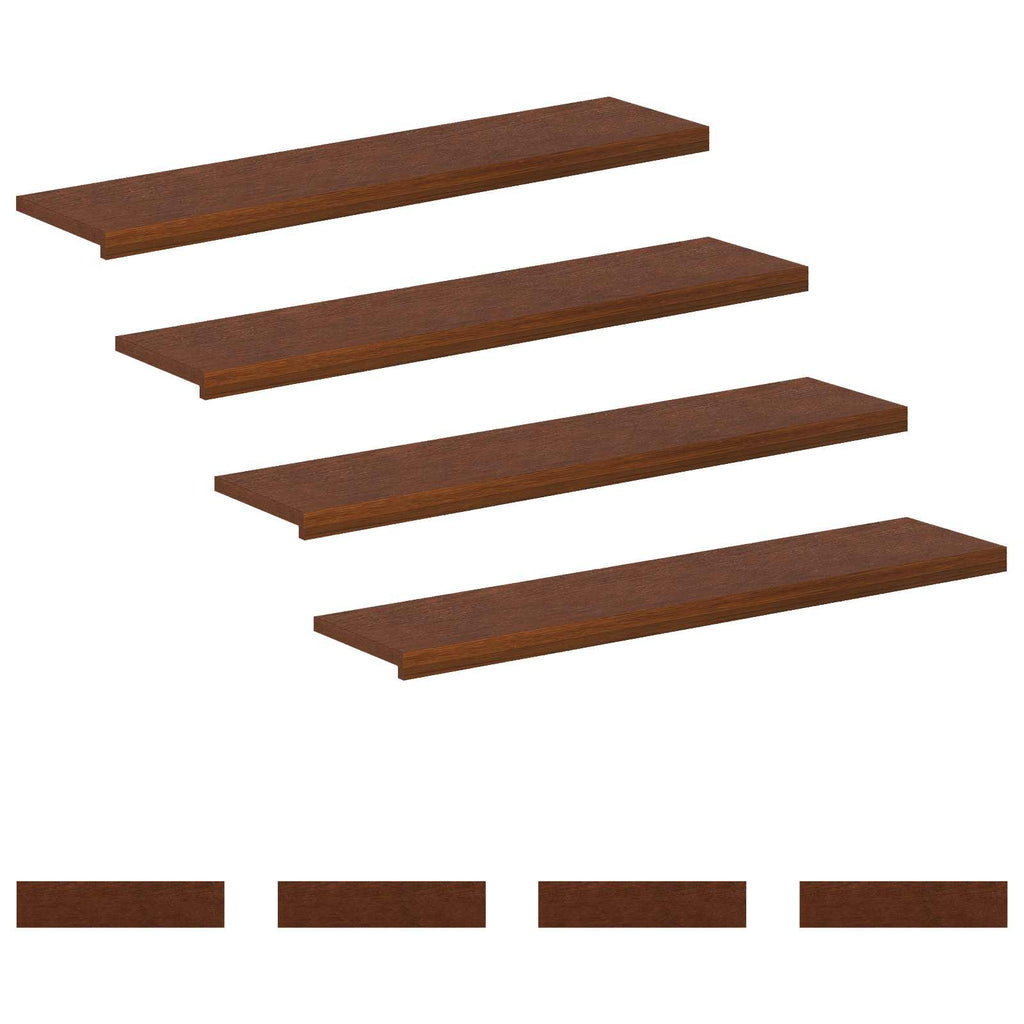 vidaXL Stopień 8 szt. 120 x 25 x 2 cm Ciemny brąz Dąb lite