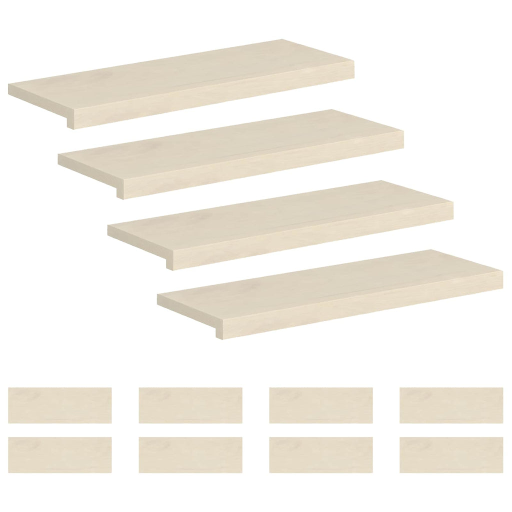 vidaXL Stopień 12 szt. 70 x 30 x 2 cm Biały Dąb lite