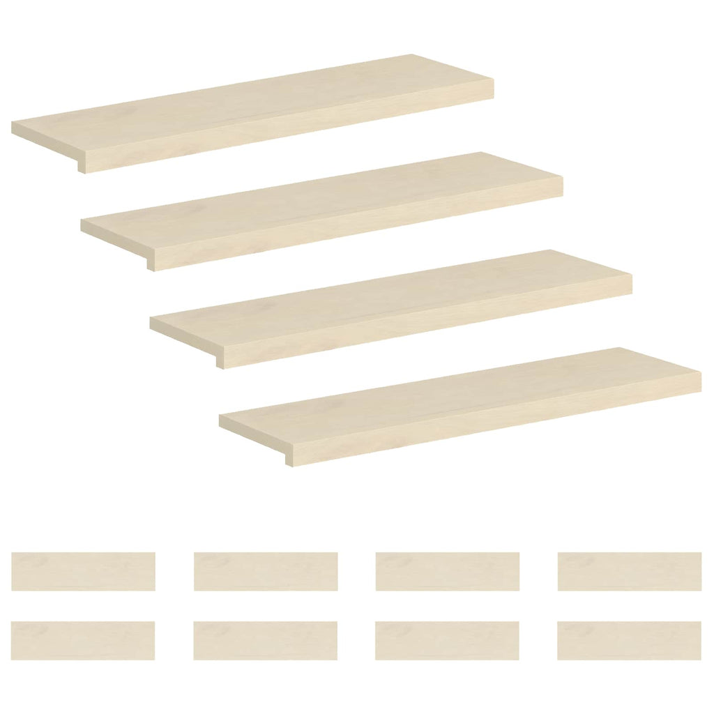 vidaXL Stopień 12 szt. 100 x 30 x 2 cm Biały Dąb lite