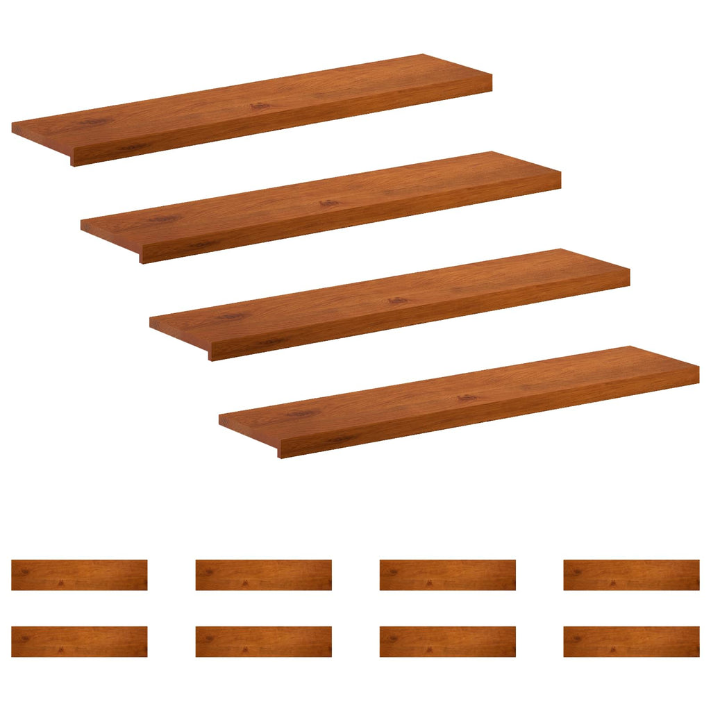 vidaXL Stopień 12 szt. 120 x 30 x 2 cm brązowy Dąb lite