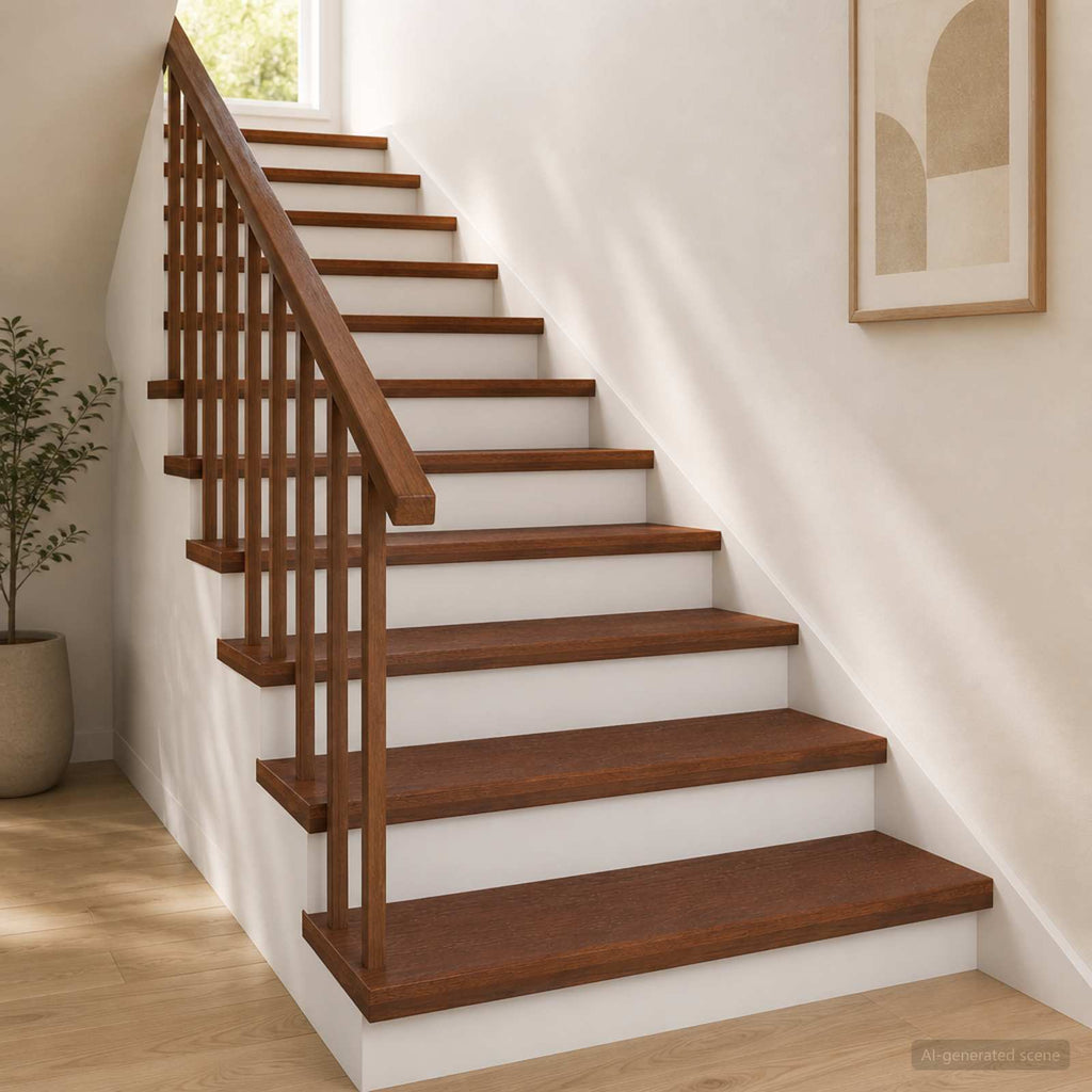 vidaXL Stopień 12 szt. 80 x 30 x 2 cm Ciemny brąz Dąb lite
