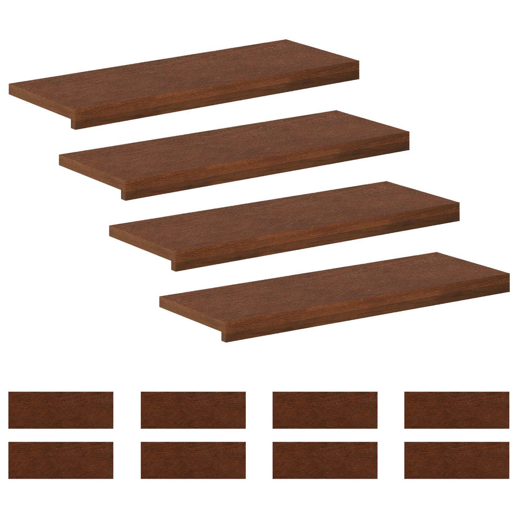 vidaXL Stopień 12 szt. 70 x 30 x 2 cm Ciemny brąz Dąb lite