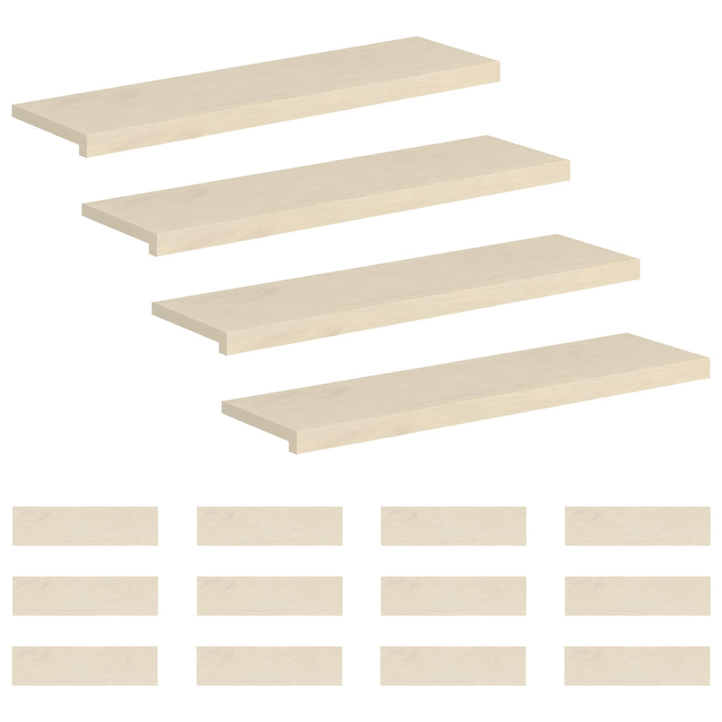 vidaXL Stopień 16 szt. 100 x 30 x 2 cm Biały Dąb lite