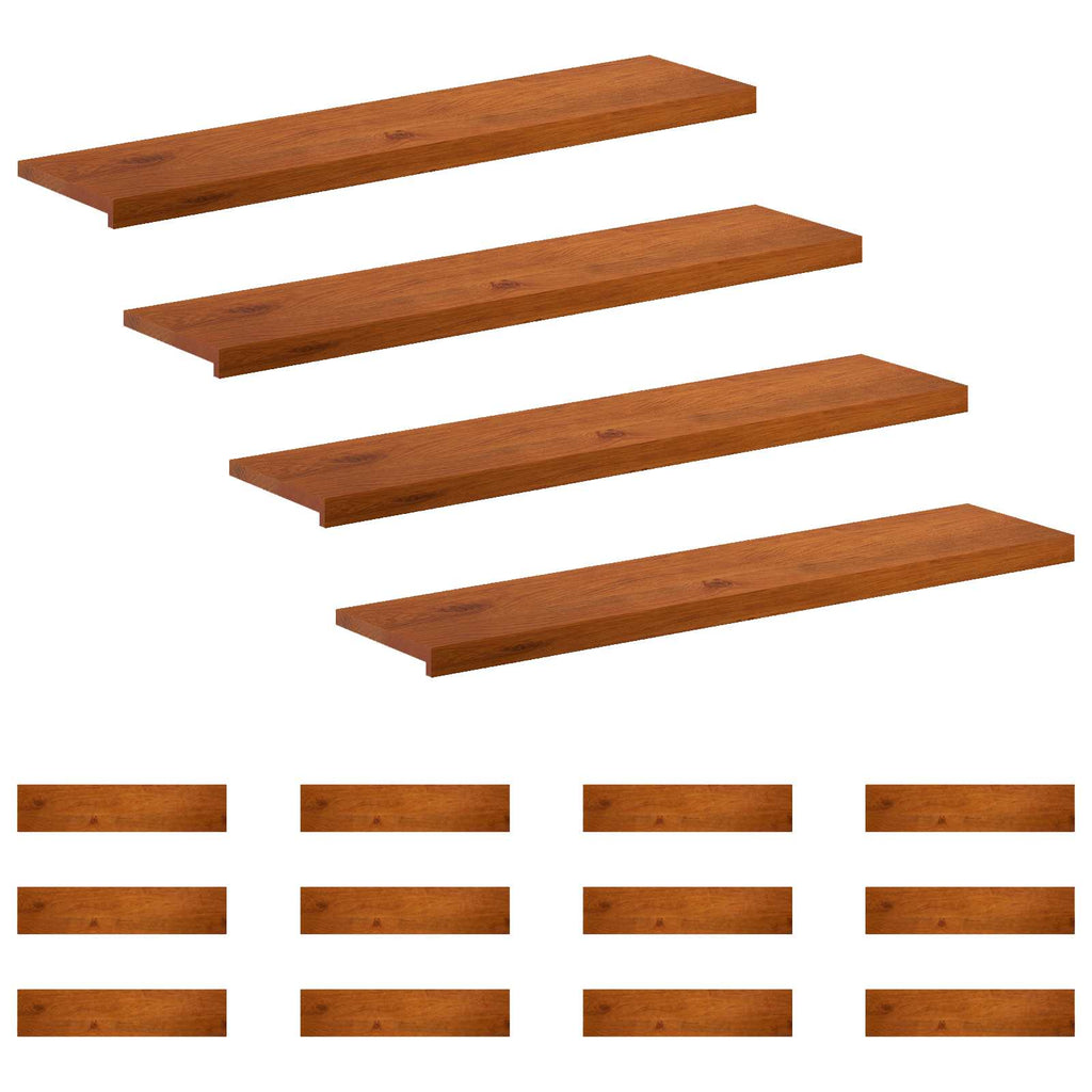 vidaXL Stopień 16 szt. 110 x 25 x 2 cm brązowy Dąb lite