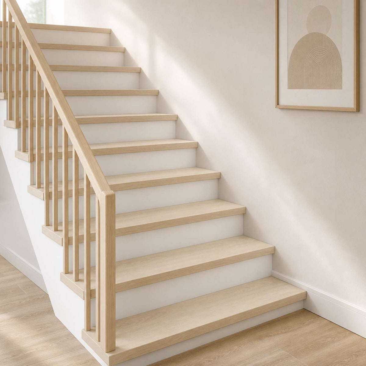 vidaXL Stopień 20 szt. 80 x 30 x 2 cm Biały Dąb lite